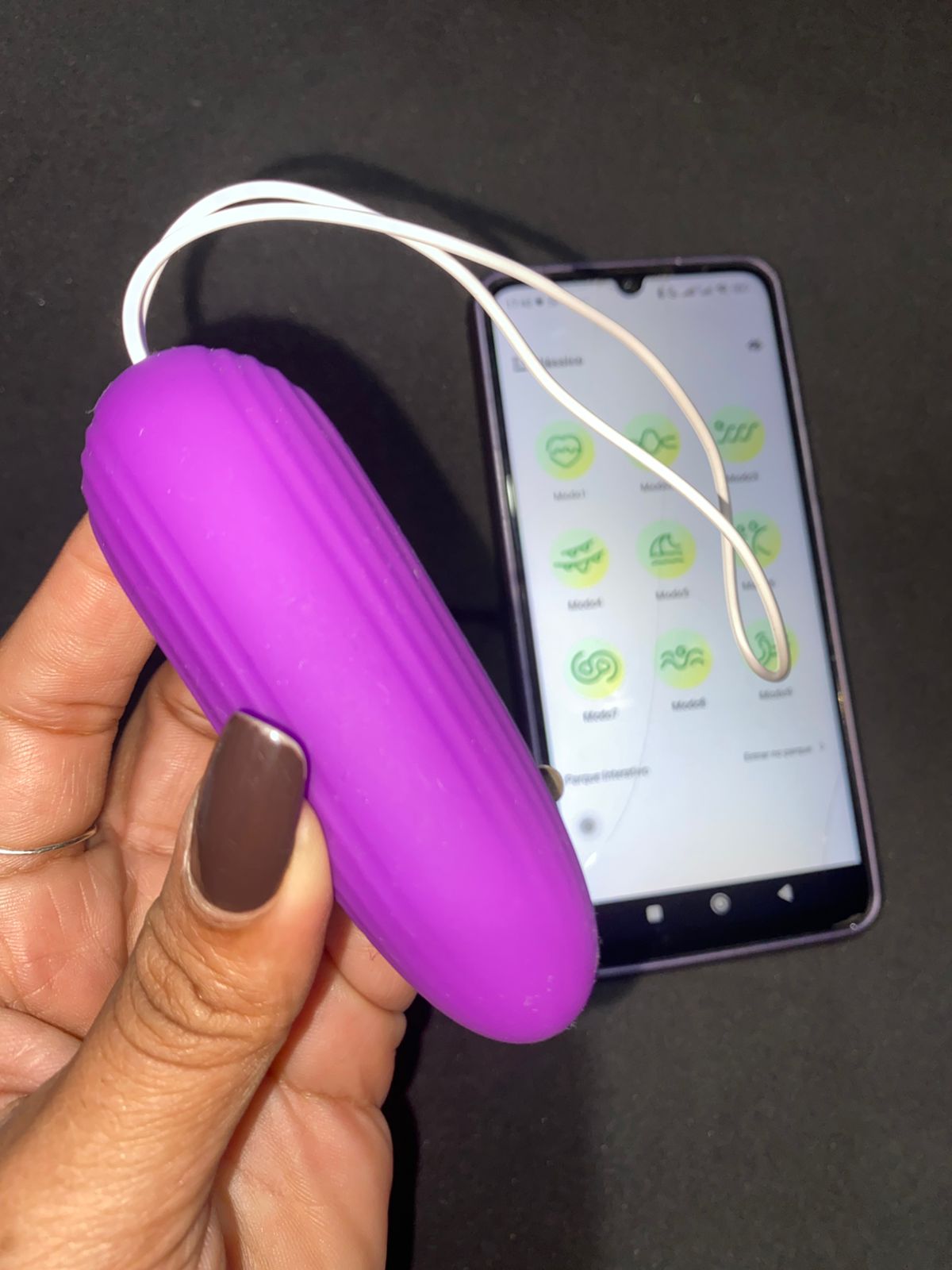 Bullet por aplicativo de celular 9 intensidades (MV119) recarregável — foto 8