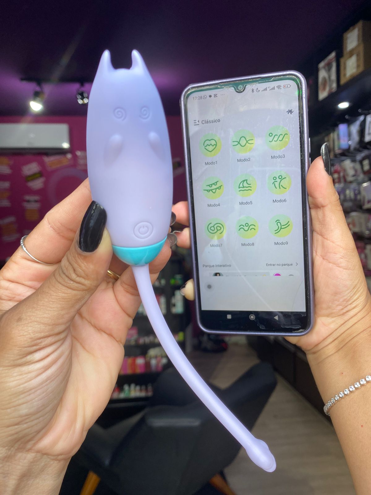 Vibradopr de aplicativo de celular 10 intensidades (BW069) recarregável