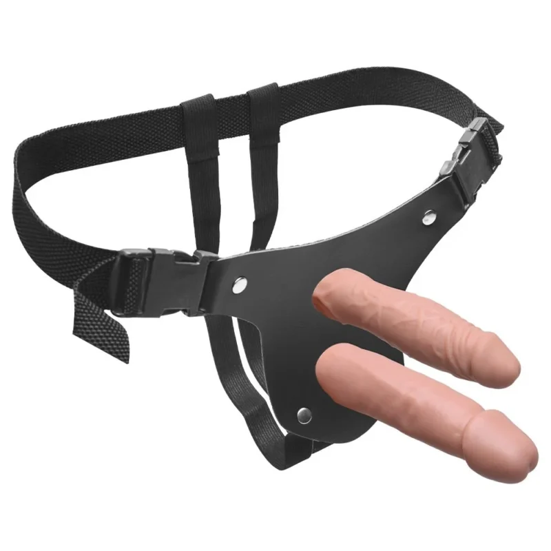 Cinta Dupla Com 02 Pênis 15,5 E 17Cm (c02p6f7b)