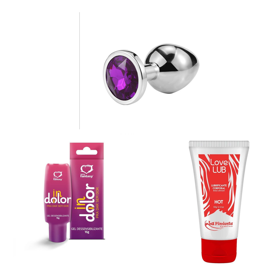 plug 4n4l tamanho M + anesteaico 4n4l suave indolor + lubr1f1c4nt3 hot