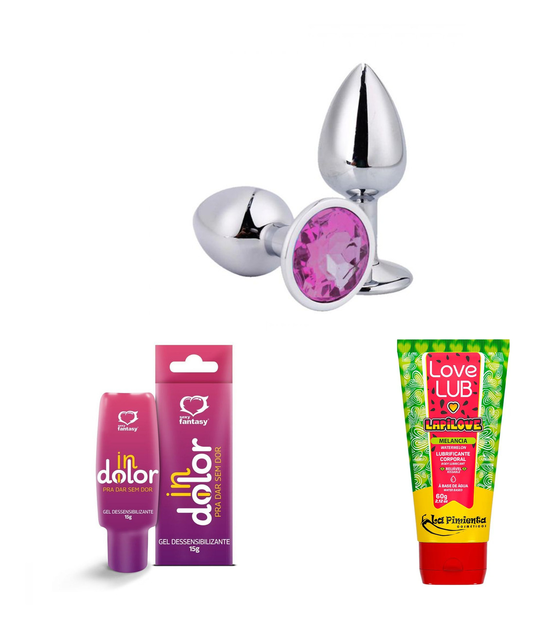 Plug 4n4l tamanho (P) + Anestésico suave + lubr1f1c4nt3 beijável