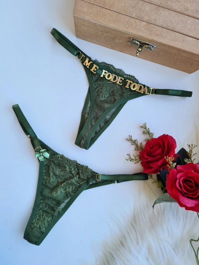 calcinha personalizável – verde