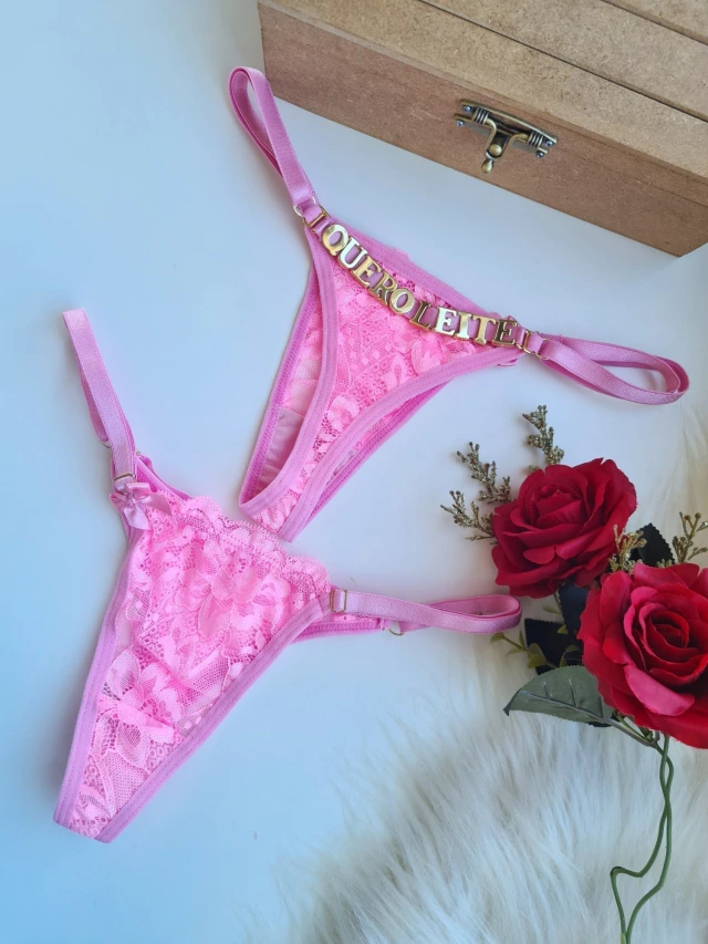 calcinha personalizável – rosa