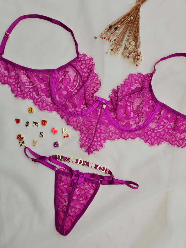 Conjunto com calcinha personalizável – G