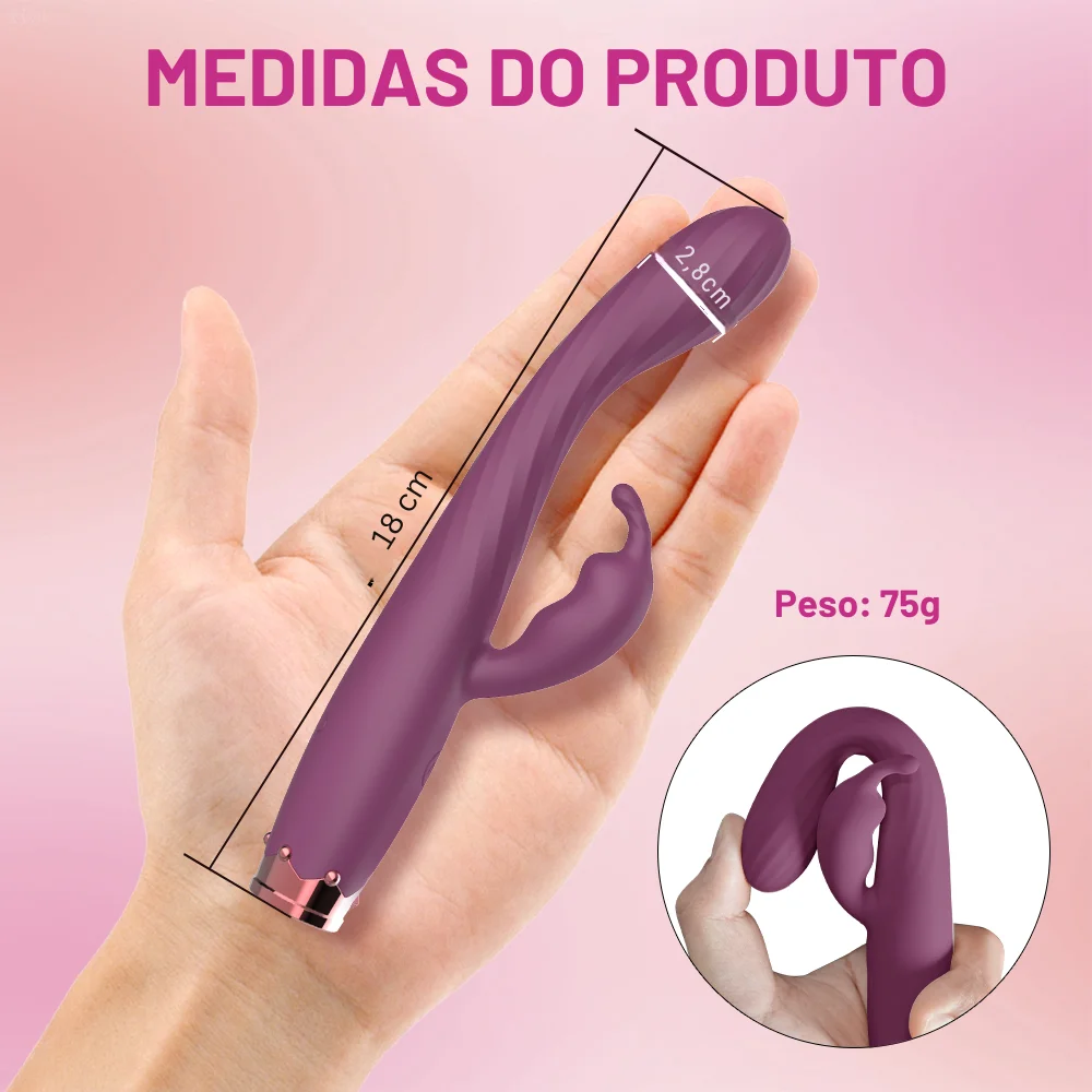 V1br4d0r de ponto g e cl1t0r1s (3818) recarregável