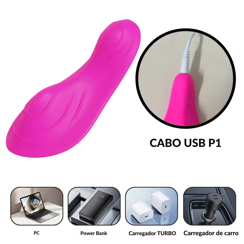 V1br4d0r de calcinha por aplicativo de celular (3050) recarregável