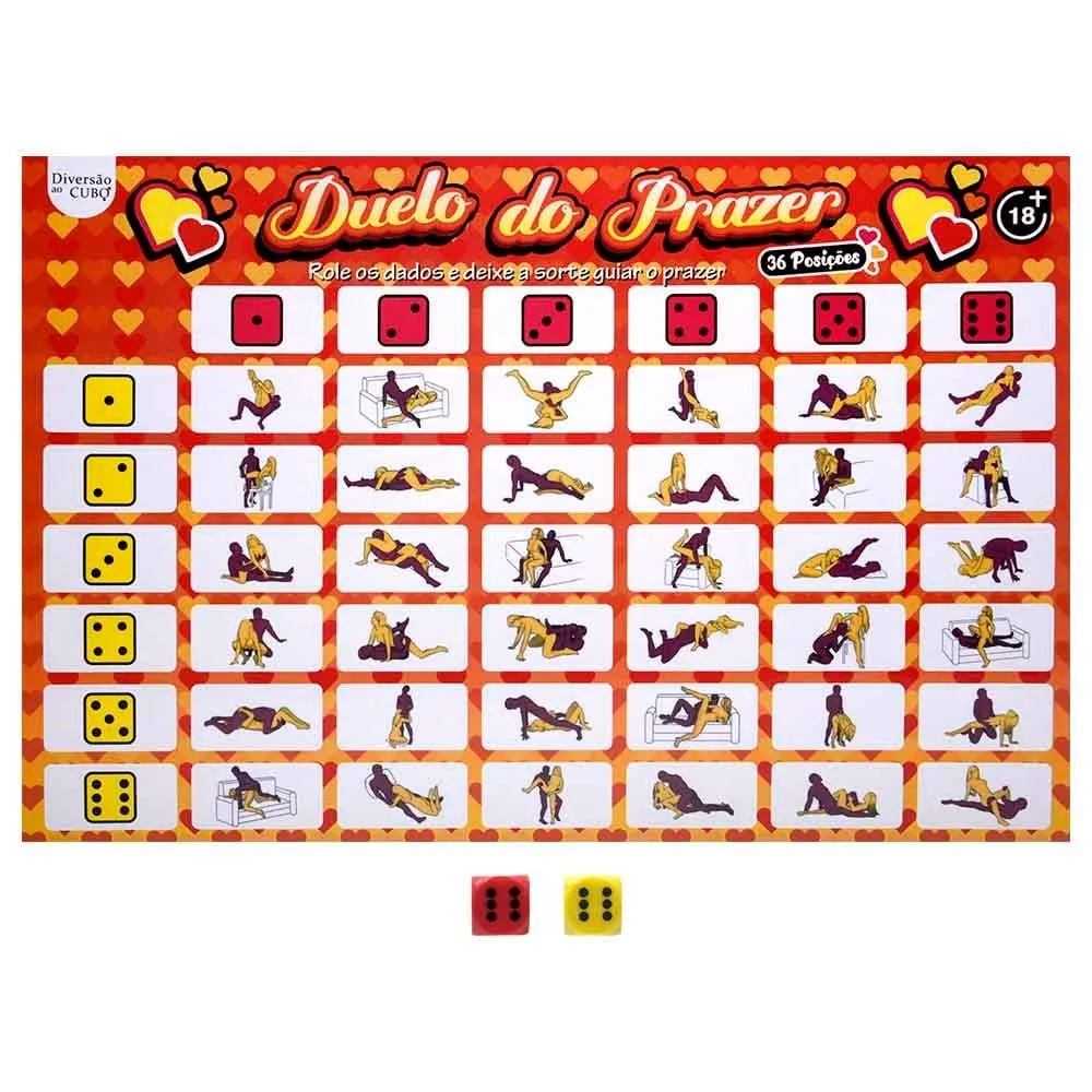 Jogo Duelo do Prazer 36 Posições Diversão ao Cubo