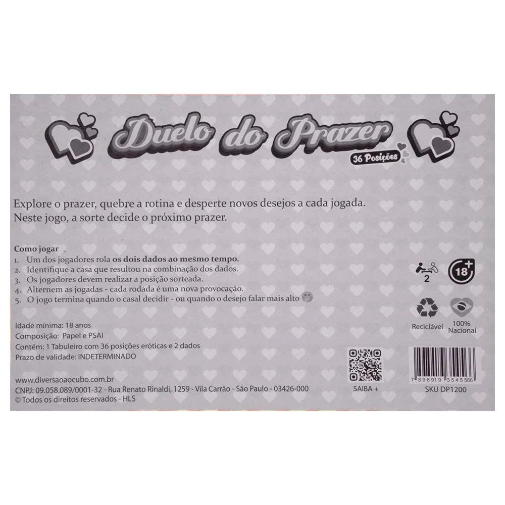 Jogo Duelo Do Pr4z3r 36 Posições Diversão Ao Cubo