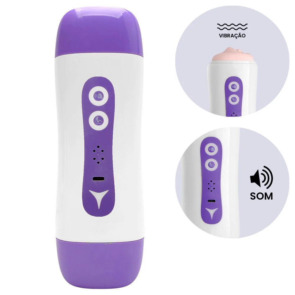 M4sturb4d0r V4g1n4 Boca 10 Vibrações Voz (MA234) recarregável