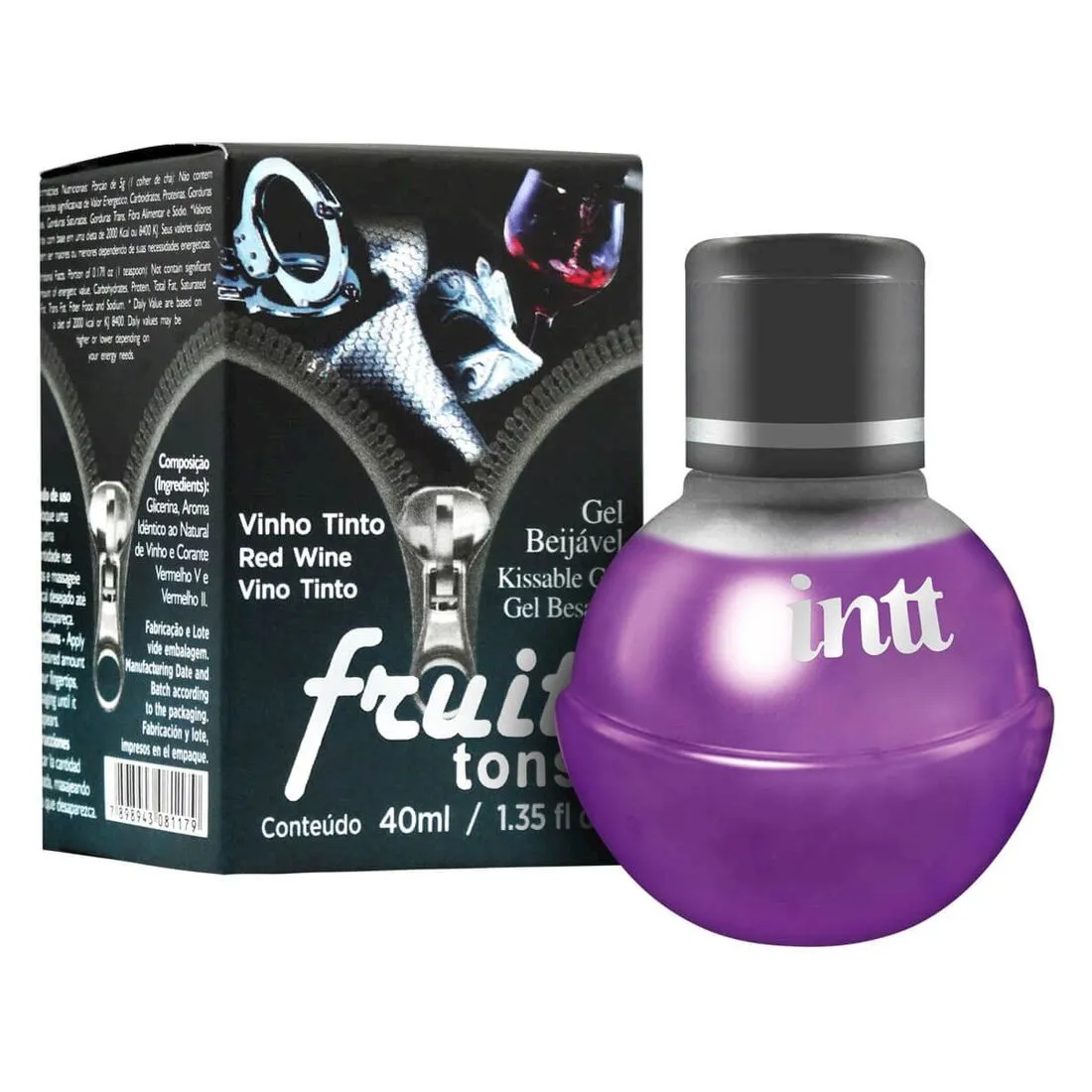 Fruit Sexy Gel Beijável Sabor vinho tinto 40ml Intt