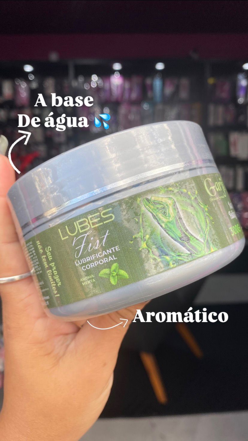 Lubes Fist - Lubrificante Extra Deslizante menta 300G (Aromático)