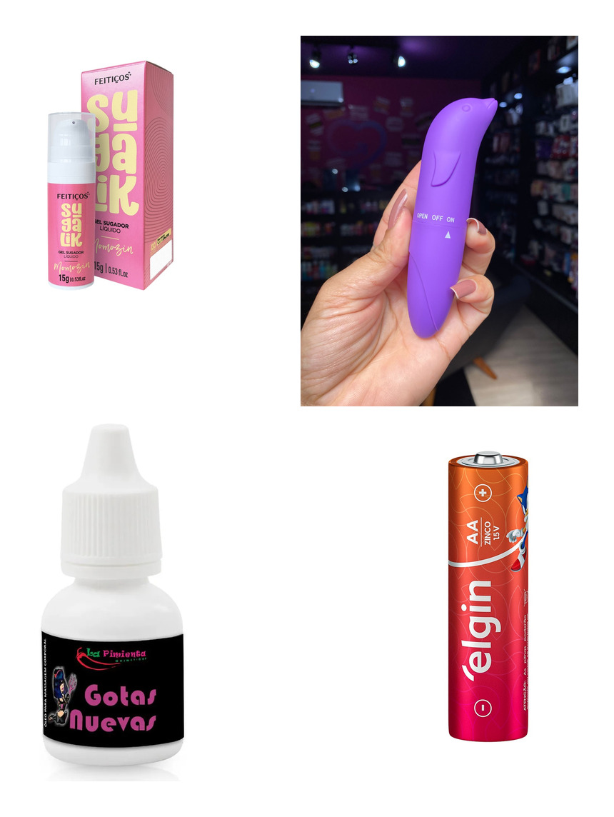 Sugalik + golfinho + pilha + adstringente gotas nuevas