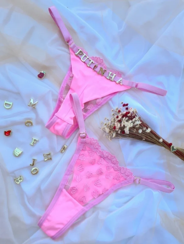 calcinha personalizável – rosa