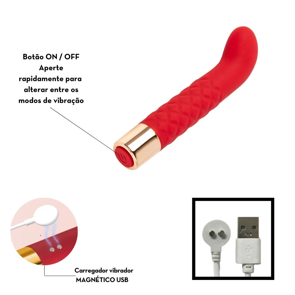 Vibrador com curvatura ponto G (3511) recarregável — foto 2