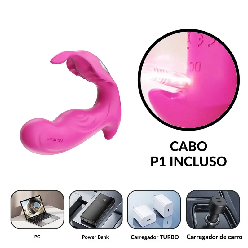 Vibrador com estimulador clitoriano por aplicativo (3363) recarregável — foto 2