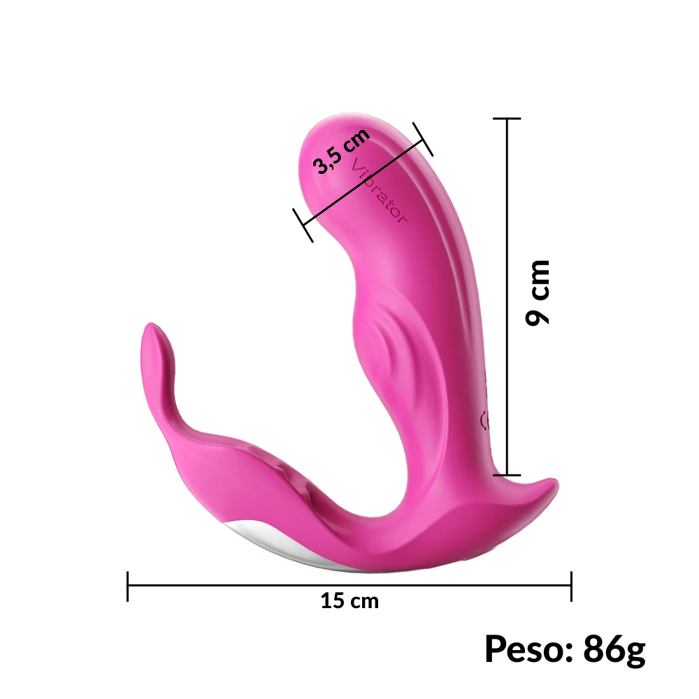 Vibrador com estimulador clitoriano por aplicativo (3363) recarregável — foto 3