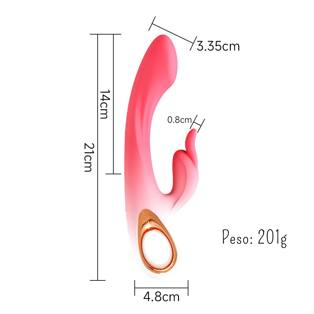 Vibrador ponto G com estimulador rabbit (4235) recarregável — foto 2