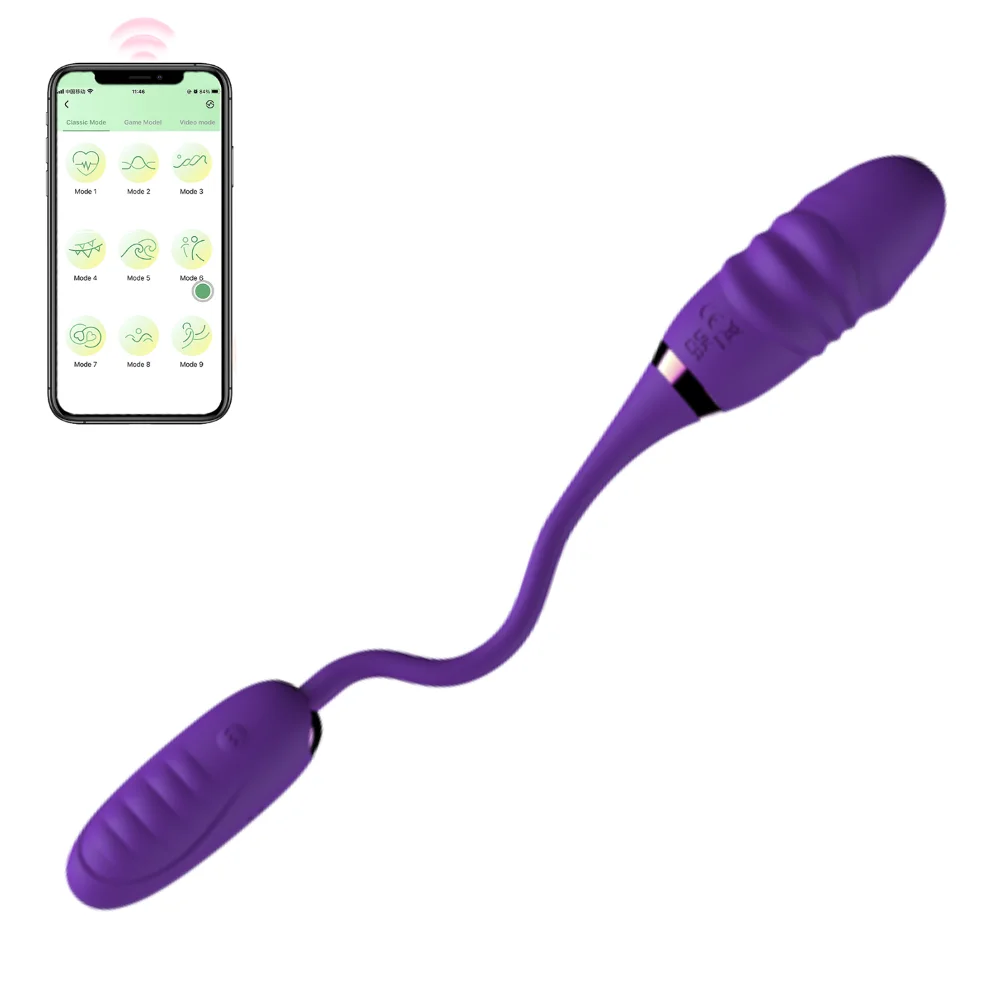 Cápsula vibratória dupla por aplicativo (2278) recarregável — foto 1