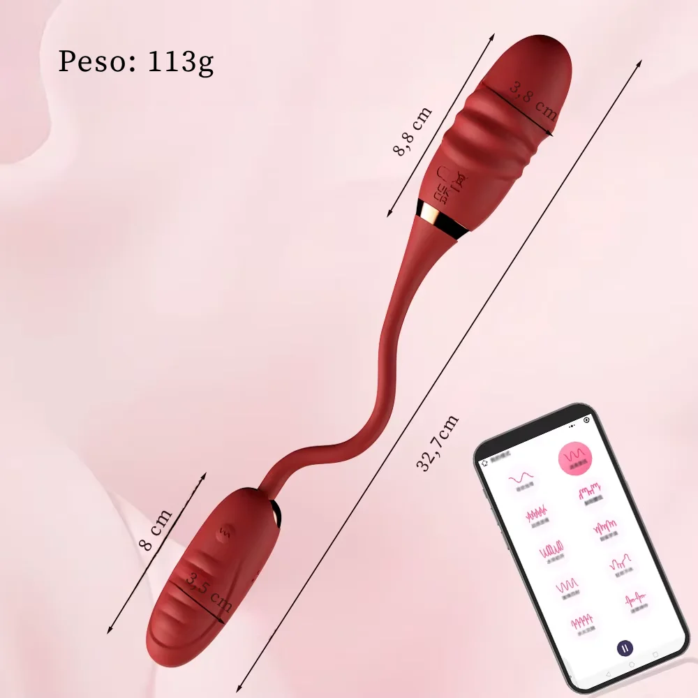 Cápsula vibratória dupla por aplicativo (2278) recarregável — foto 6