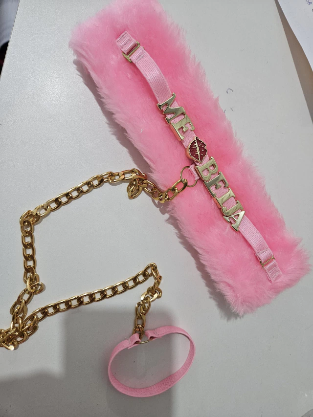 COLEIRA PELÚCIA - PERSONALIZAVEL (letras não inclusas) — foto 3