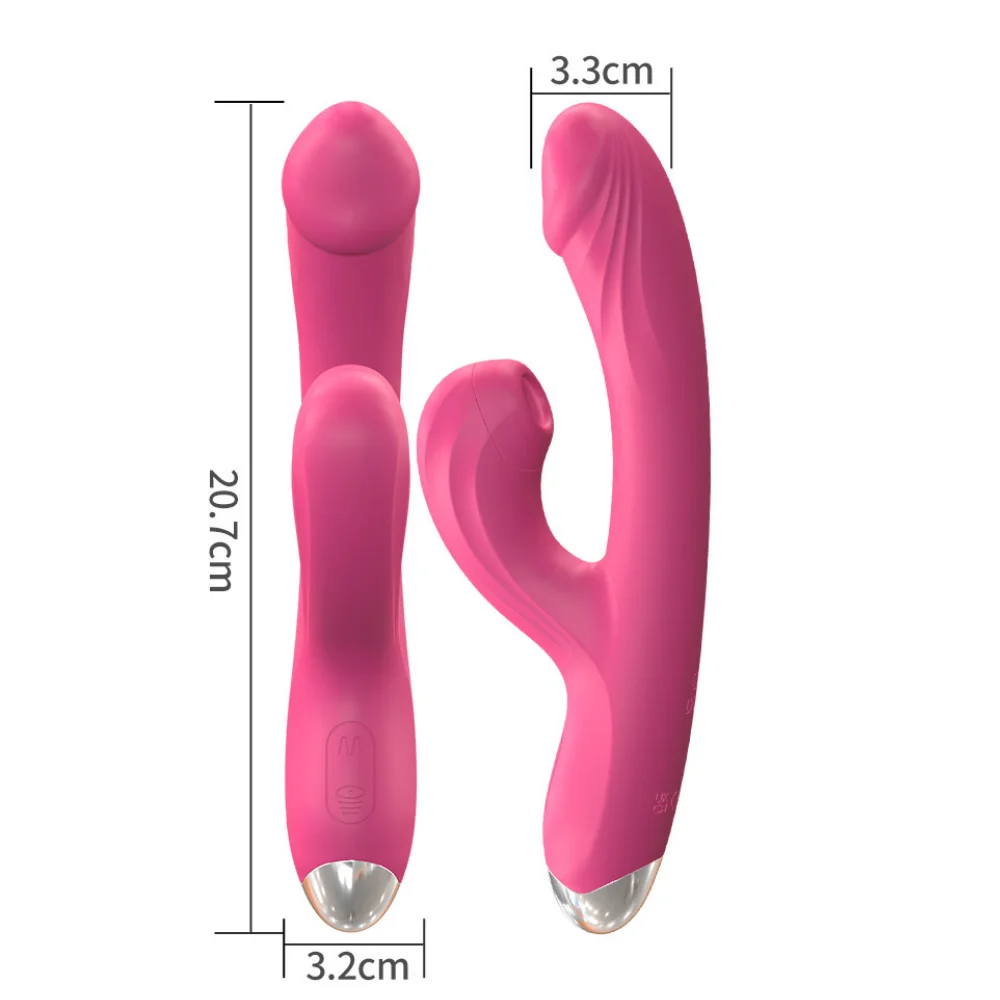 Vibrador ponto G com estimulador clitoriano com Tecnologia de Vibroar (5212) recarregavel — foto 3