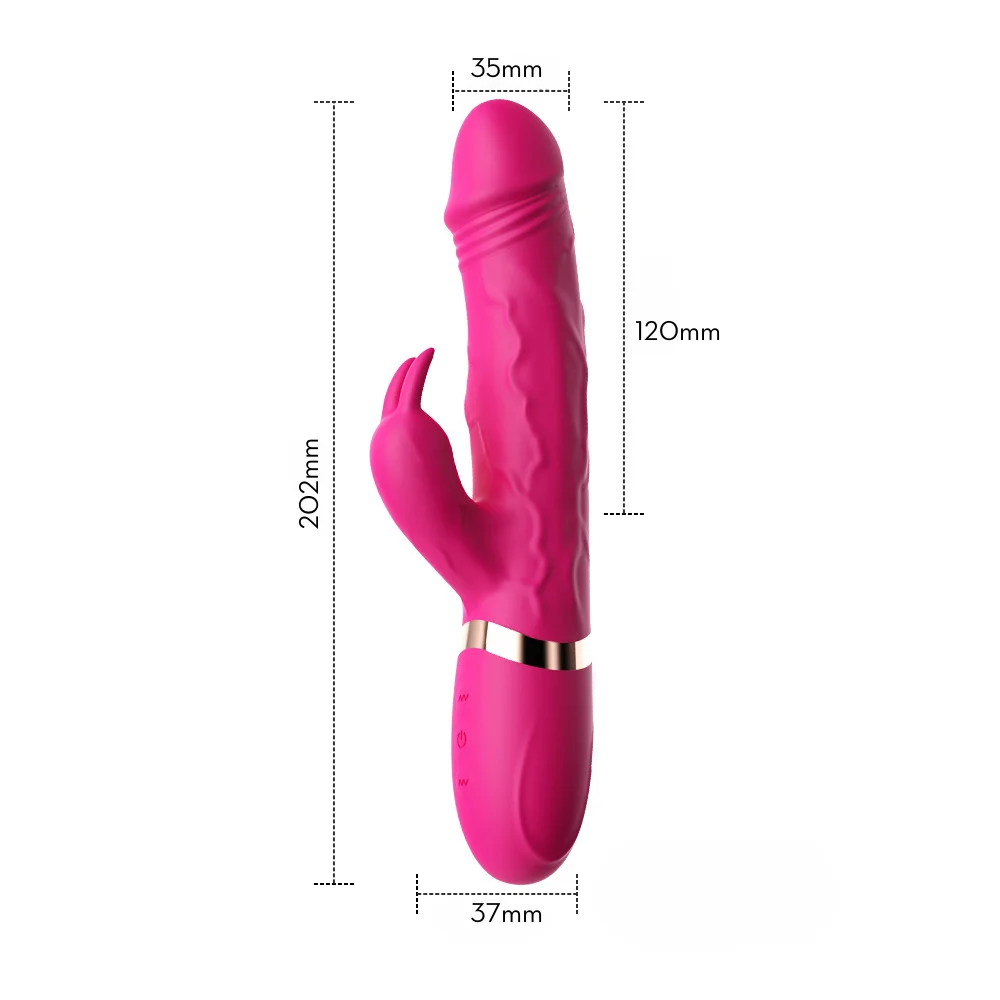 Vibrador com estimulador rabbit (4233) cor bege - recarregavel — foto 4