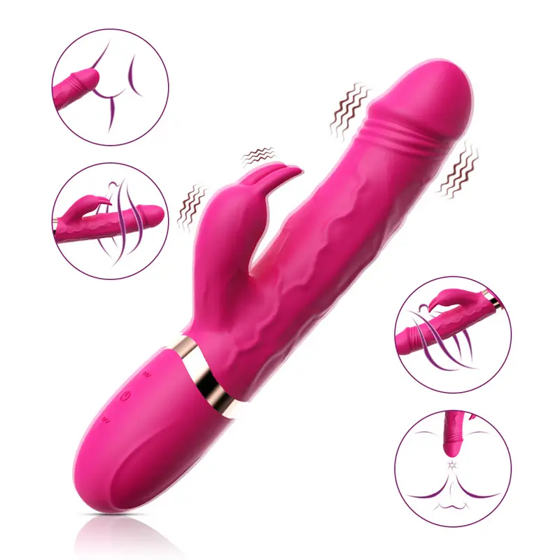 Vibrador com estimulador rabbit (4233) cor bege - recarregavel — foto 1