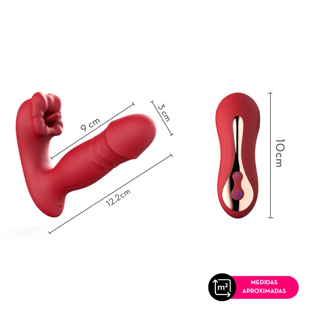 Vibrador vai e vem com boca estimuladora por aplicativo de celular (3410) recarregavel — foto 4