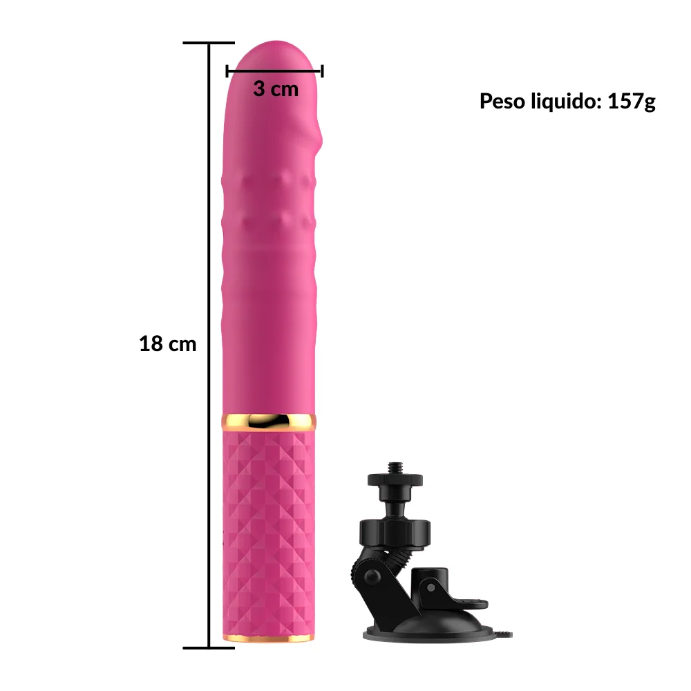 Mini vibrador vai e vem com ventosa (1924) Recarregavel — foto 6