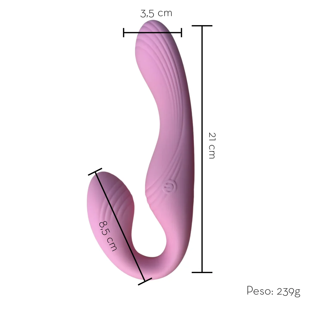 Vibrador com dupla estimulação por aplicativo de celular (3485) recarregavel — foto 2