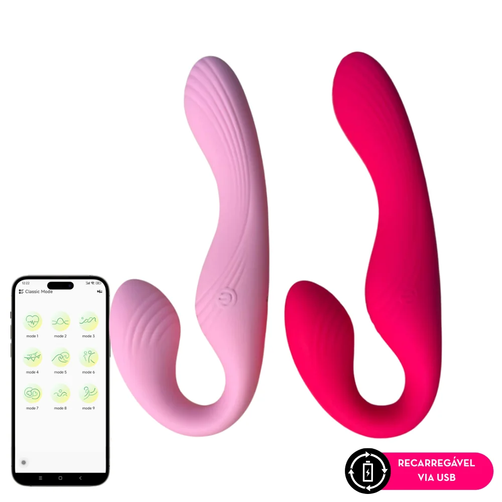 Vibrador com dupla estimulação por aplicativo de celular (3485) recarregavel — foto 1