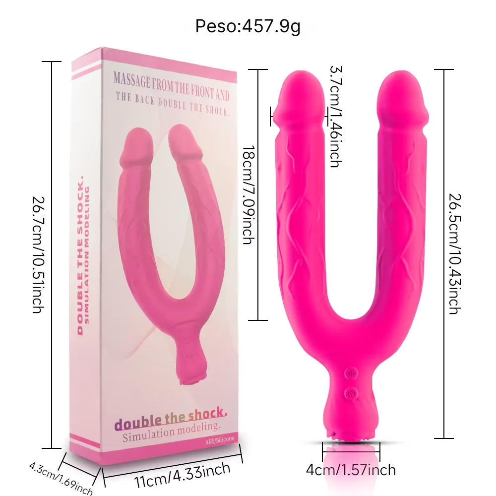 Vibrador duplo em formato U com estimulação (6855) recarregavel — foto 5