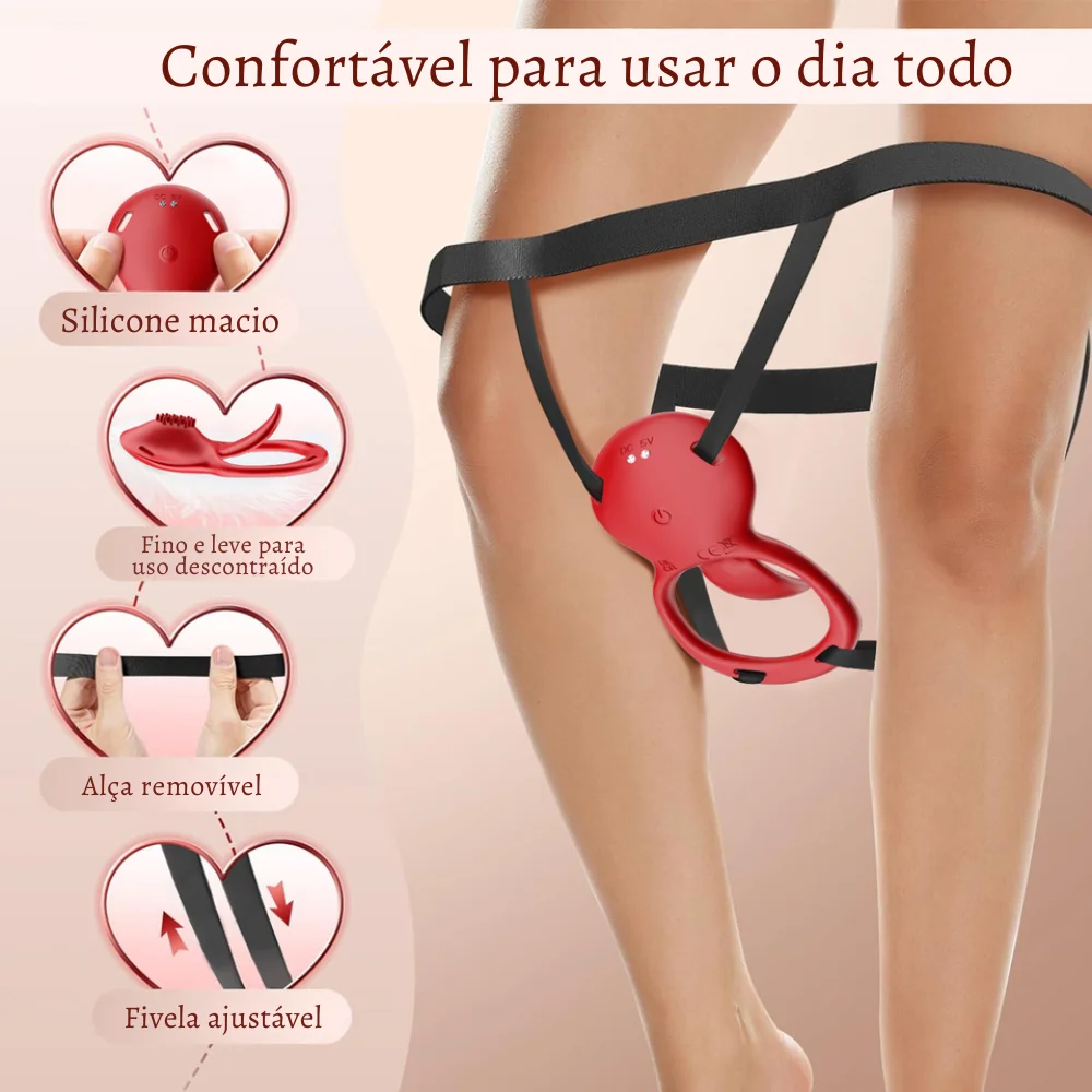 Vibrador de calcinha com alça ajustável por aplicativo de celualar (2688) recarregavel — foto 2