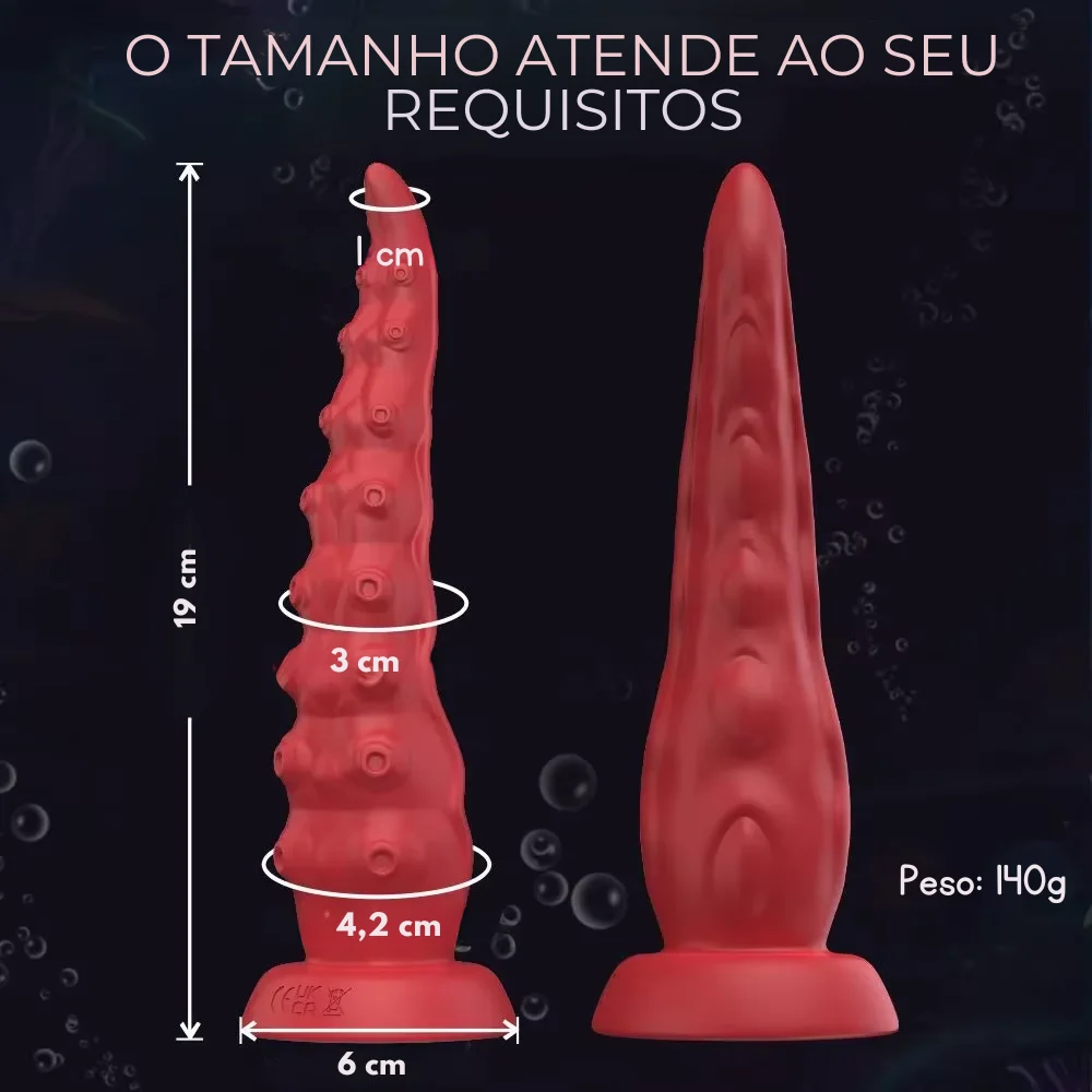 Vibrador em formato de tentáculo com movimento vai e vem ventosa e controle remoto (6235) recarregavel — foto 7