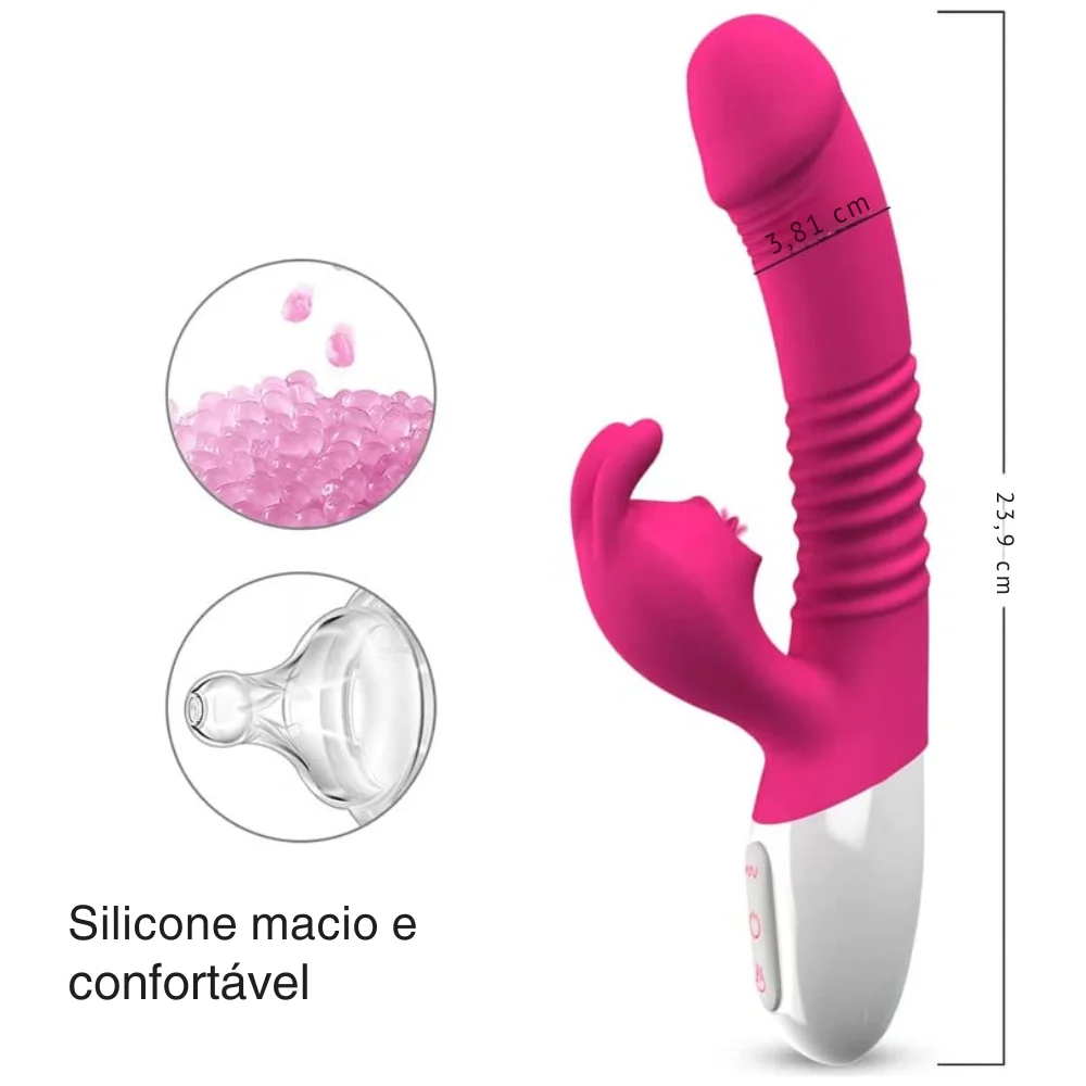 Vibrador ponto G com estimulador por tecnologia vibroar (8138) recarregavel — foto 2