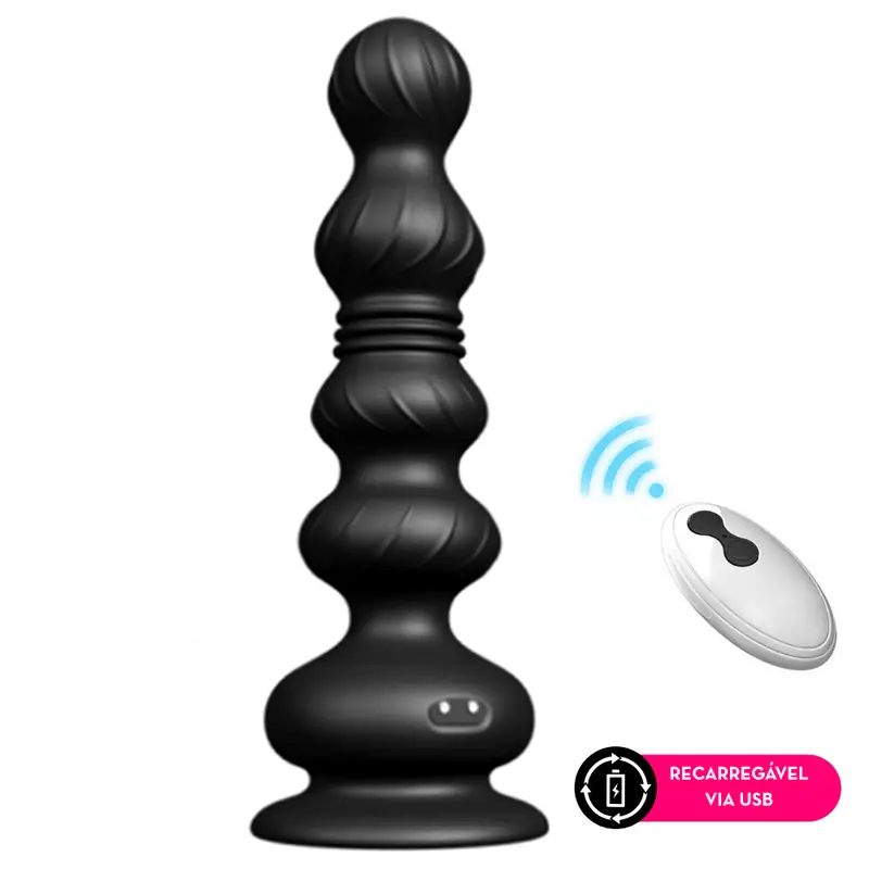 Plug anal vai e vem com controle remoto (6266) recarregavel — foto 1