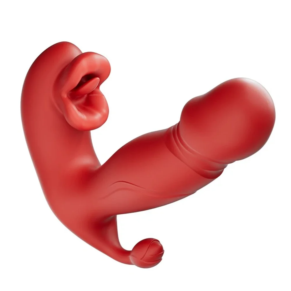 Vibrador 3 em 1 por aplicativo de celular (3413) vermelho - recarregavel — foto 5