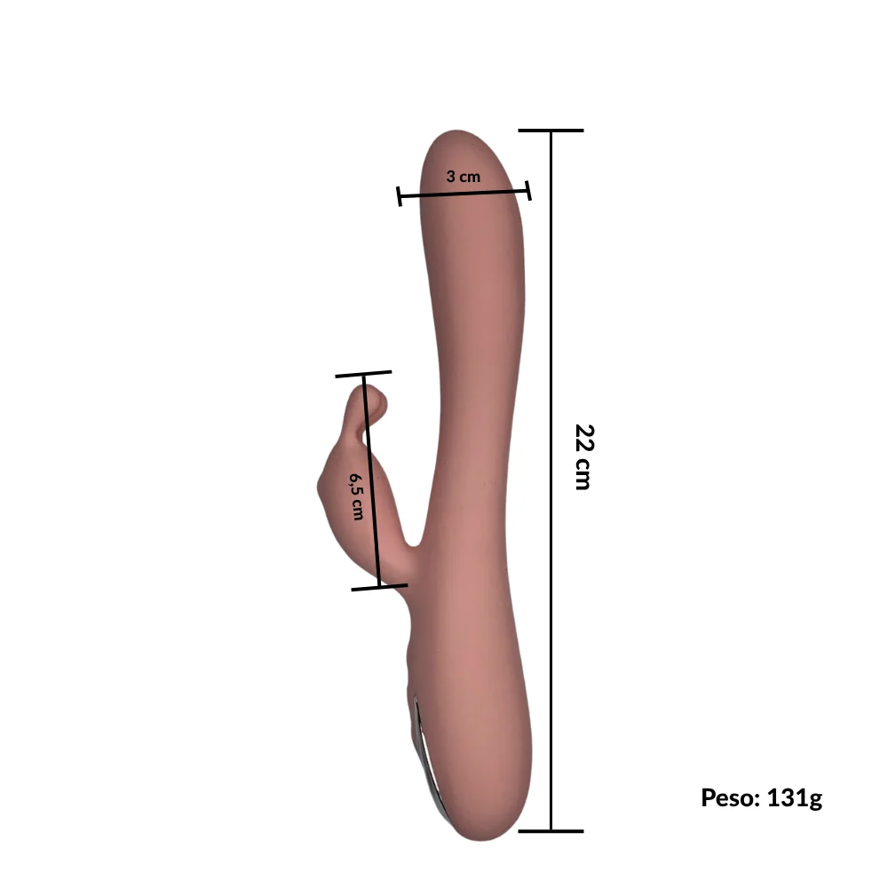 Vibrador ponto G com estimulador rabbit (4221) recarregavel — foto 2