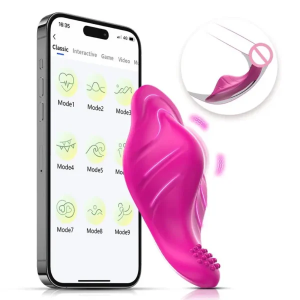 Vibrador de calcinha por aplicativo de celular (3051) recarregavel