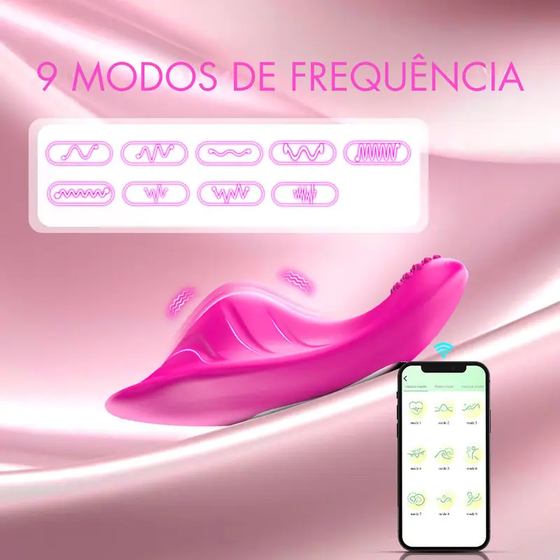 Vibrador de calcinha por aplicativo de celular (3051) recarregavel — foto 6