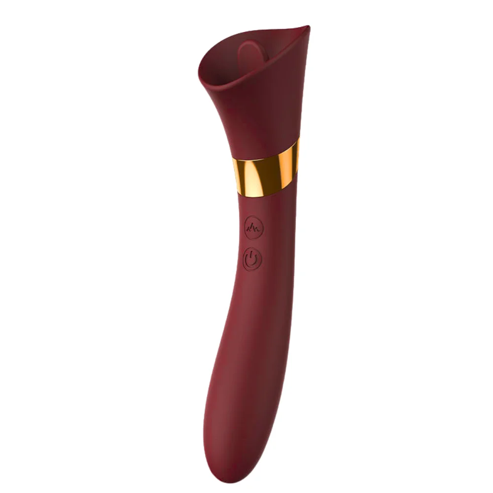Vibrador duplo motor com estimulador língua mágica (8734) recarregavel — foto 1