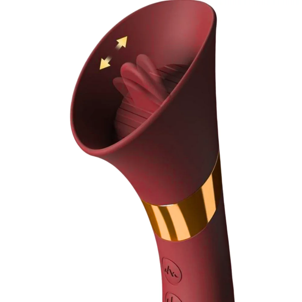 Vibrador duplo motor com estimulador língua mágica (8734) recarregavel — foto 2