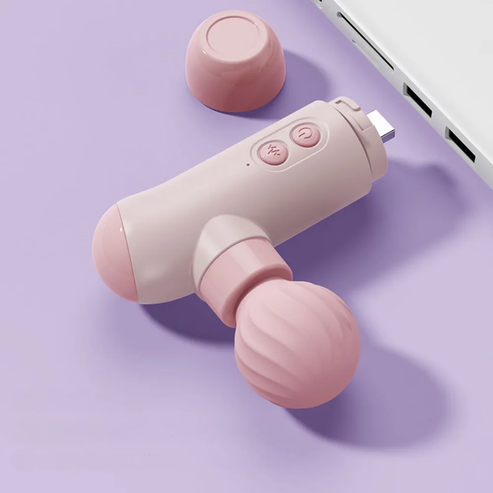 Mini pistola massageadora com estimulador por tecnologia de vibroar (2314) recarregavel — foto 5