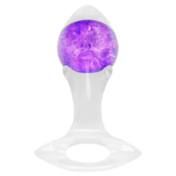 Plug P Anal Silicone Esfera Vidro Seta (147P)