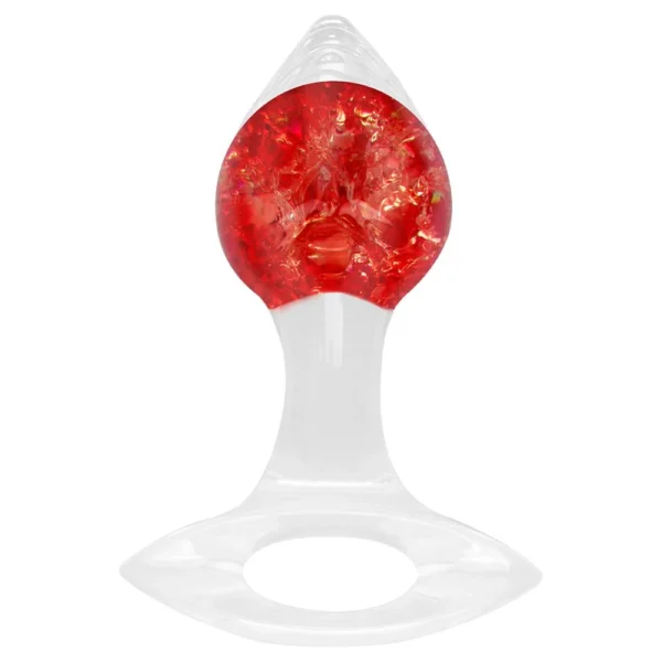 Plug P Anal Silicone Esfera Vidro Coração (PL148P)