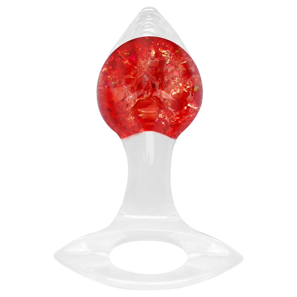 Plug P 4n4l Silicone Esfera Vidro Coração (PL148P)