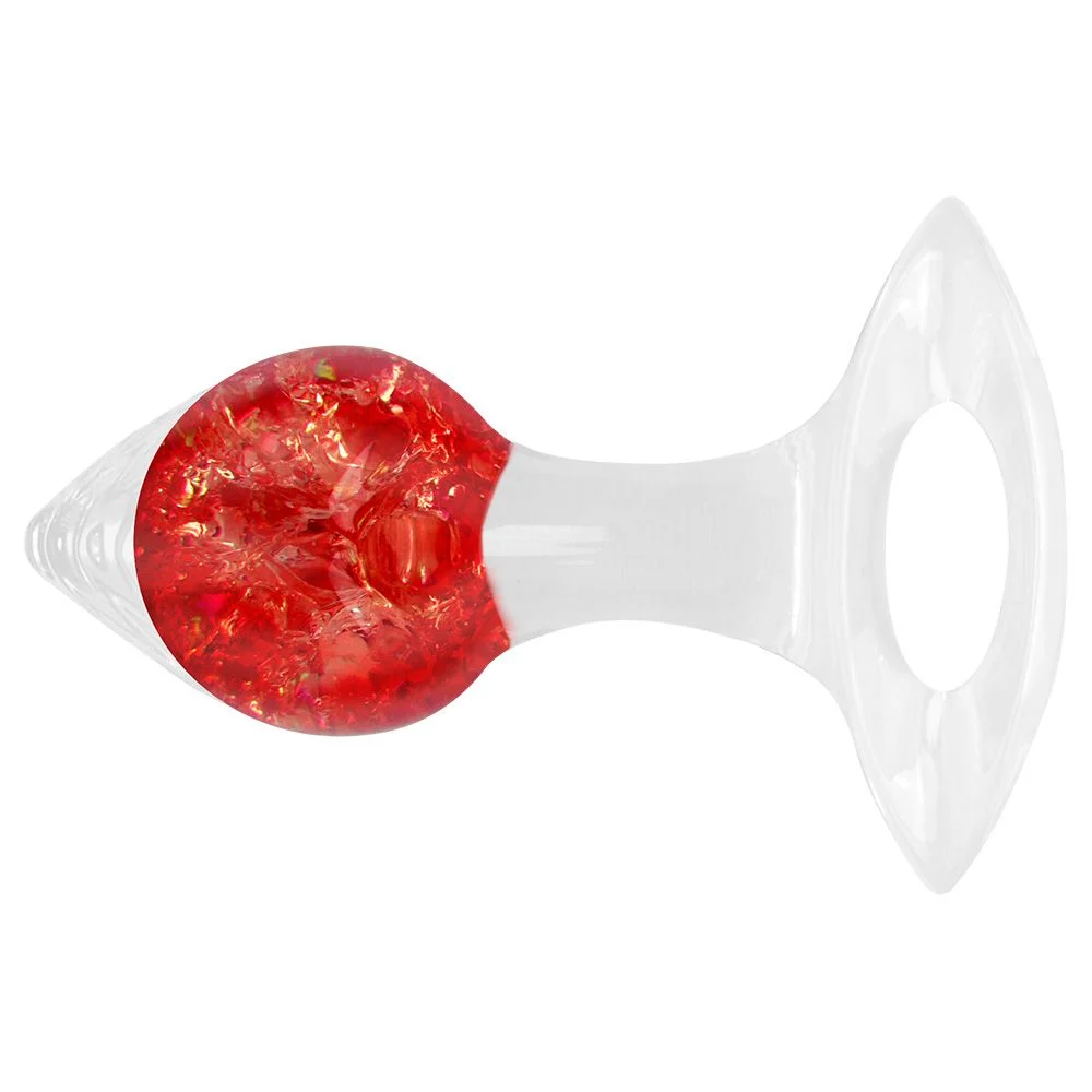 Plug P 4n4l Silicone Esfera Vidro Coração (PL148P)