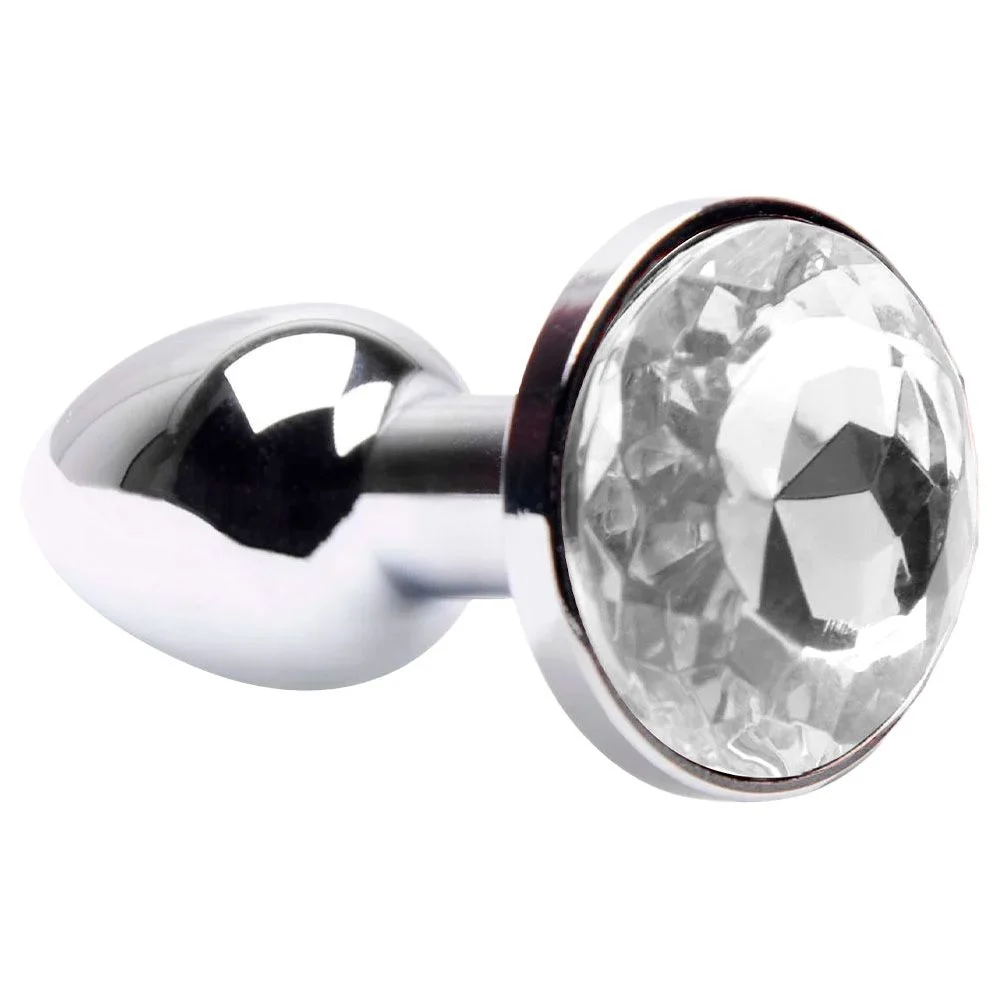 PLUG ANAL bem pequeno COM JOIA redonda tamanho – pp (PL000A) TRANSPARENTE — foto 1