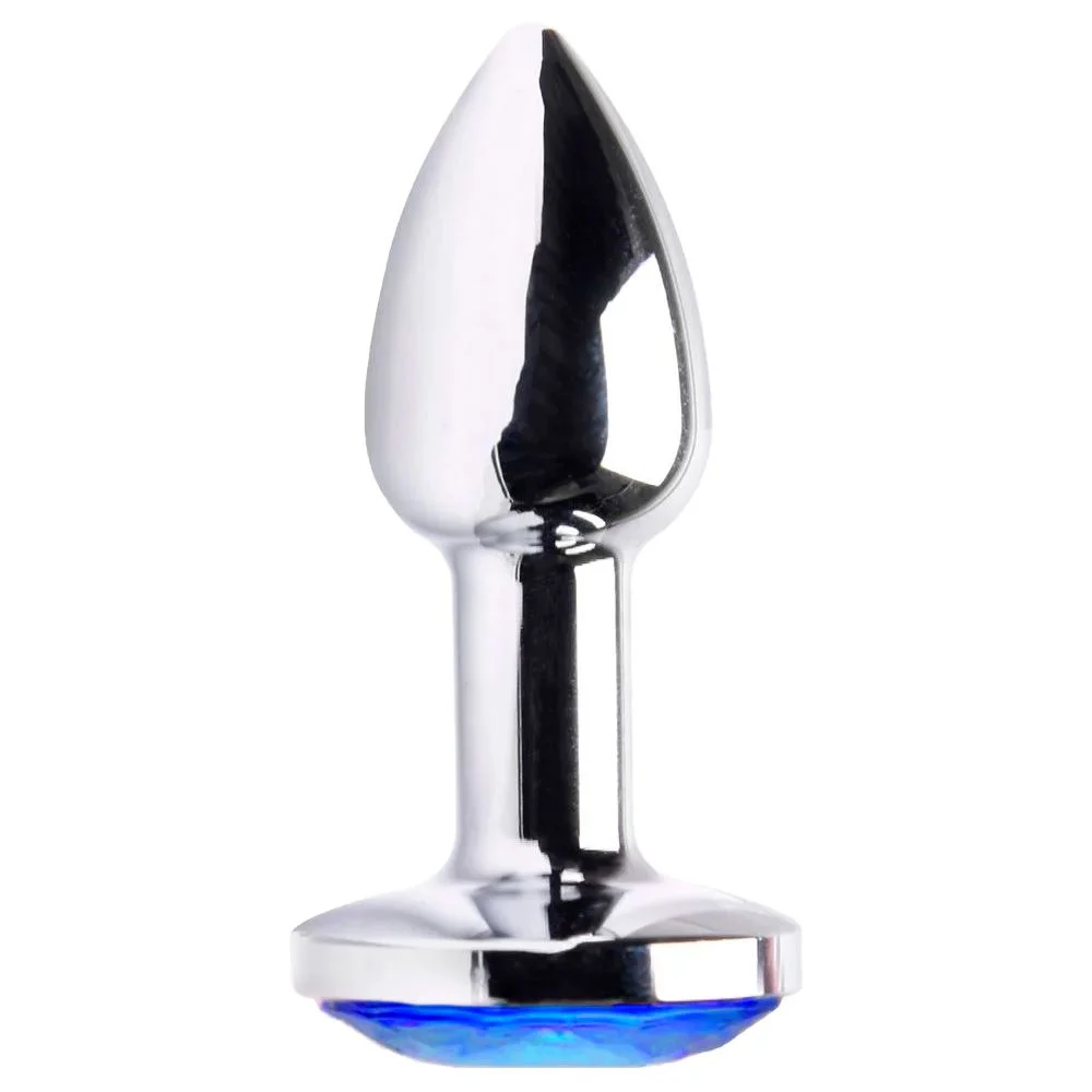PLUG ANAL bem pequeno COM JOIA redonda tamanho – pp (PL000A) azul — foto 3