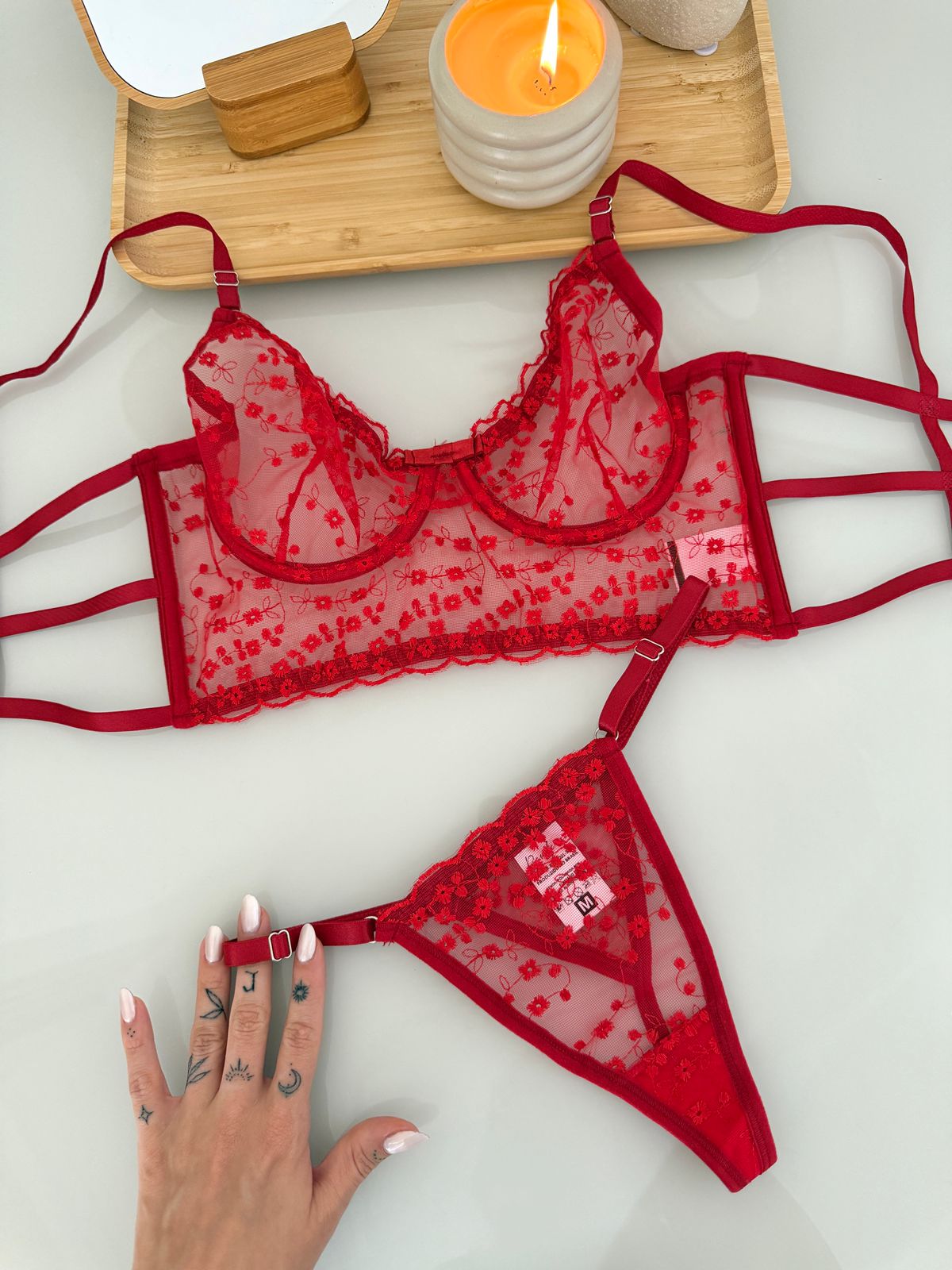 Conjunto tule borbado - tamanho P — foto 3